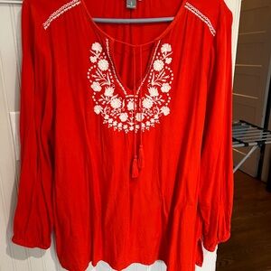 Old Navy Blouse with White Embroidery